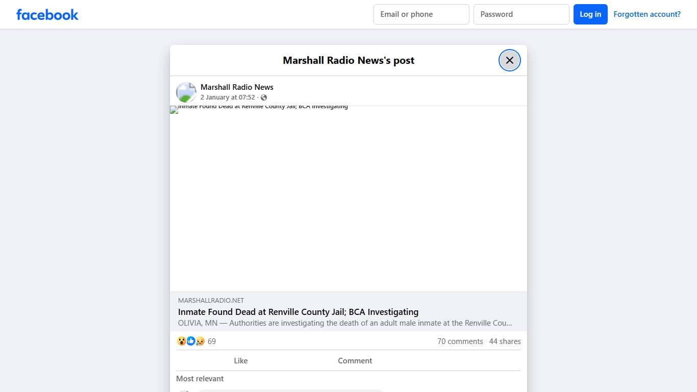 Marshall Radio News Facebook